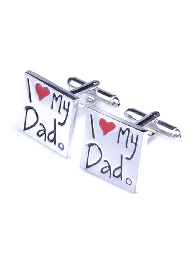 أزرار أكمام من الستانلس ستيل تحمل عبارة I Love My Dad